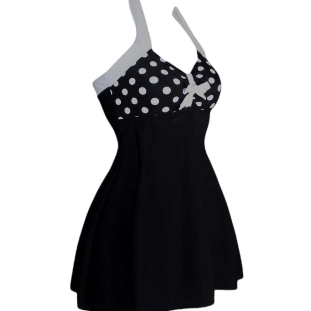 Polka dot swim dress 0094 - Picture 4 of 6